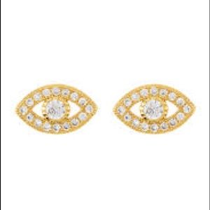 Adirnia 14k Gold plated sterling silver Swarovski